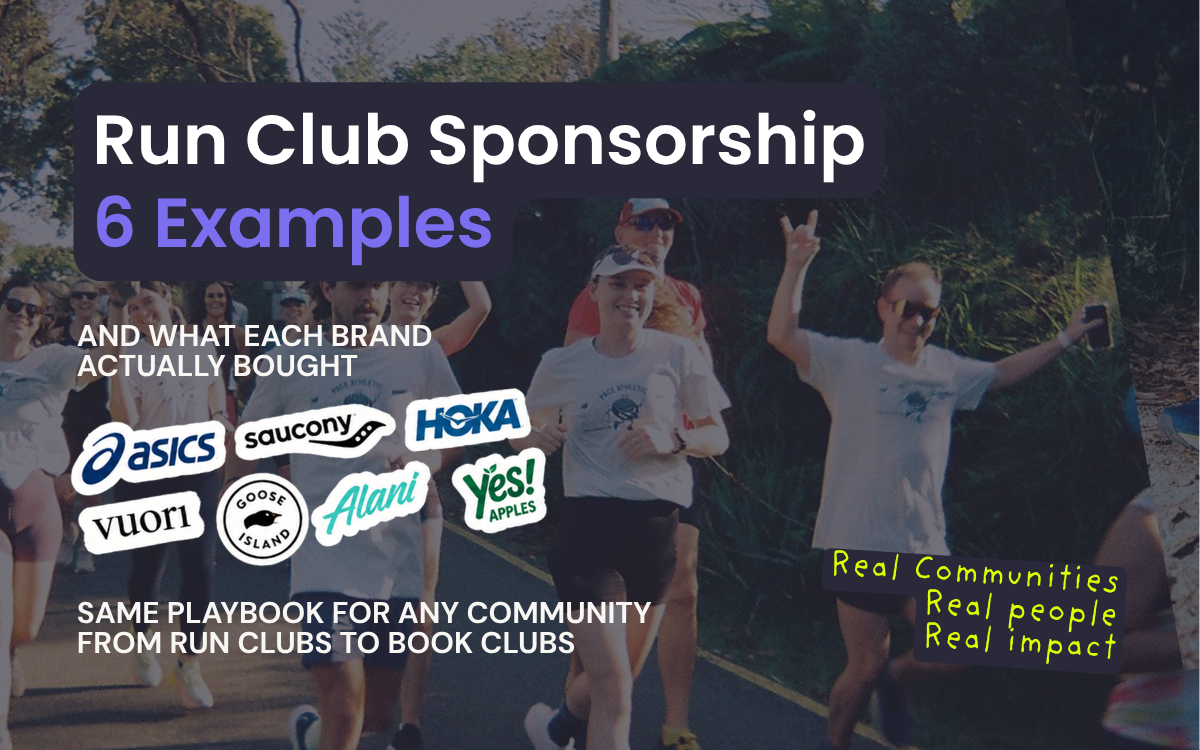 Run club sponsorship: six examples, and what each brand actually bought